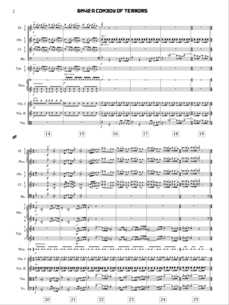 A Comedy Of Terrors End Titles - Score Only Full Orchestra scores gallery preview page 4
