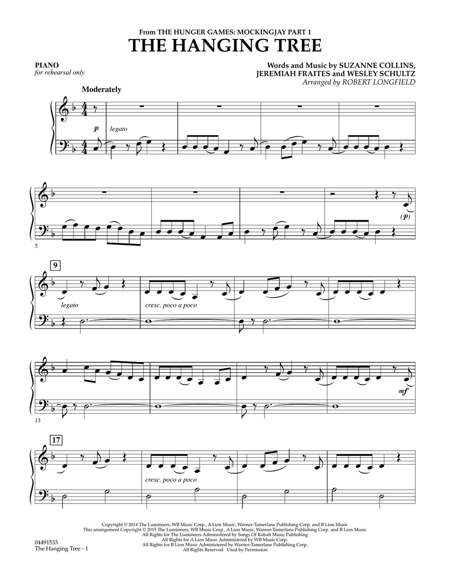 The Hanging Tree - Piano Orchestra scores gallery preview page 1