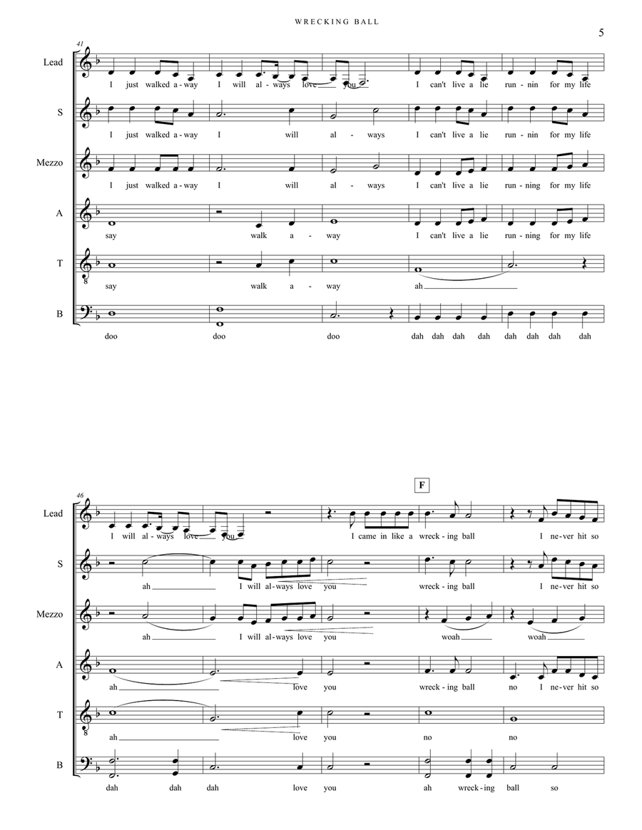 Wrecking Ball 4-Part scores gallery preview page 5