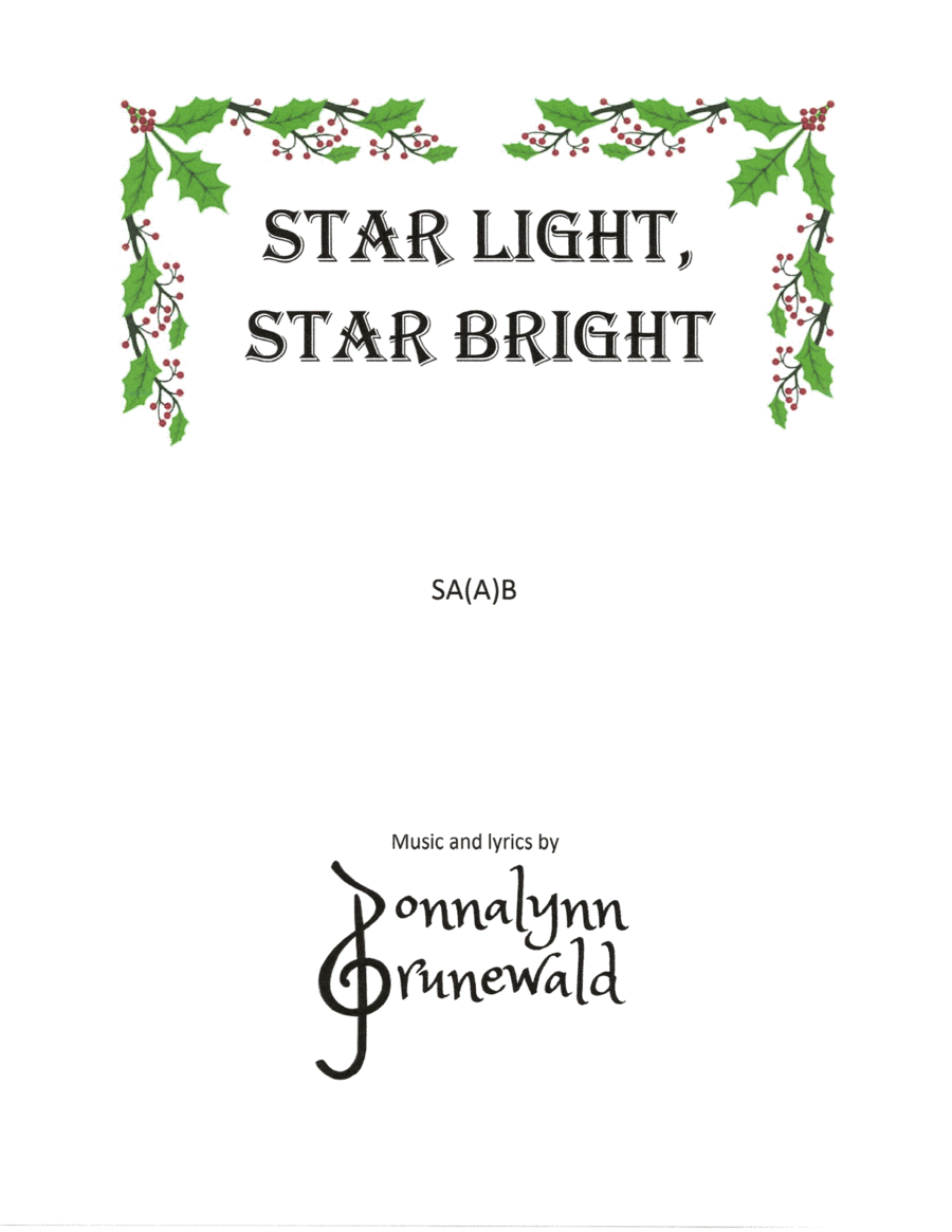 Star Light, Star Bright 3-Part scores gallery preview page 1