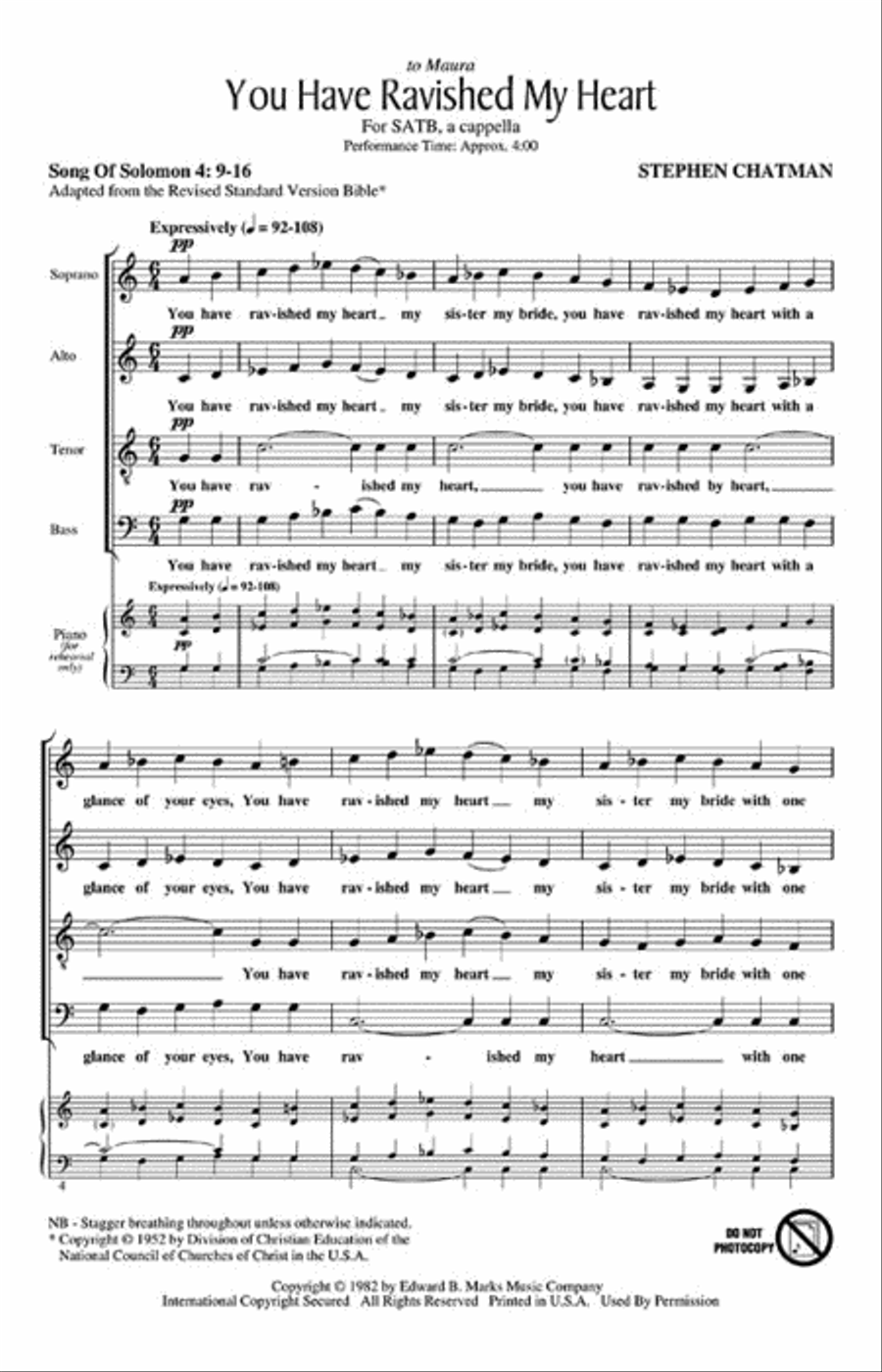 <br>Sheet music extract