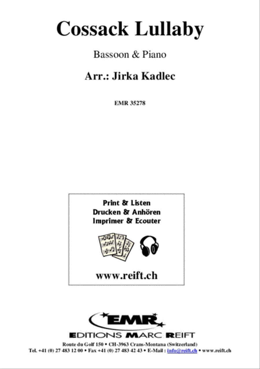 Cossack Lullaby Bassoon Solo scores gallery preview page 2