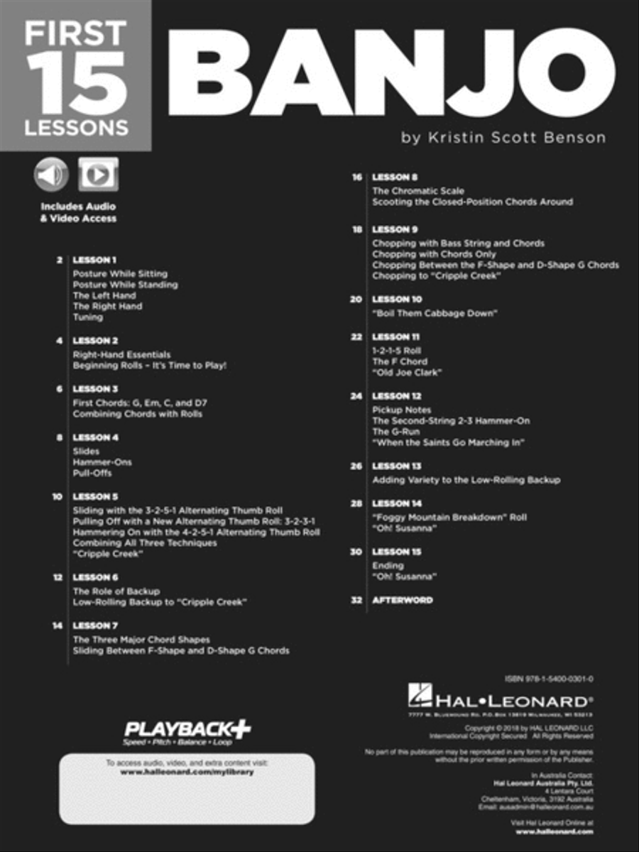 First 15 Lessons – Banjo Acoustic Guitar scores gallery preview page 2