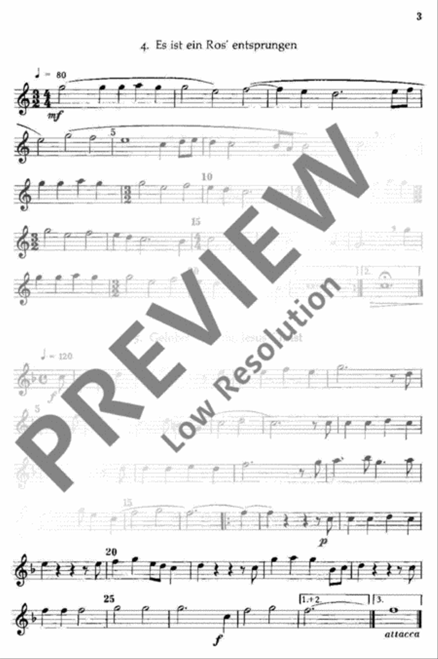 O Heiland, reiß die Himmel auf Choir scores gallery preview page 4