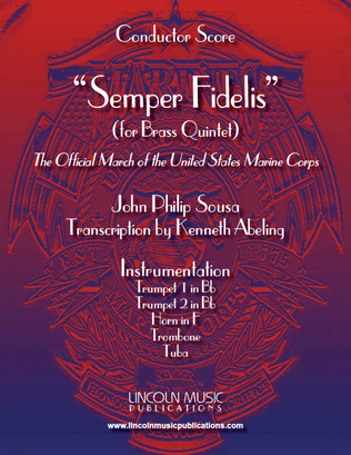 Book cover for March - Semper Fidelis (for Brass Quintet)