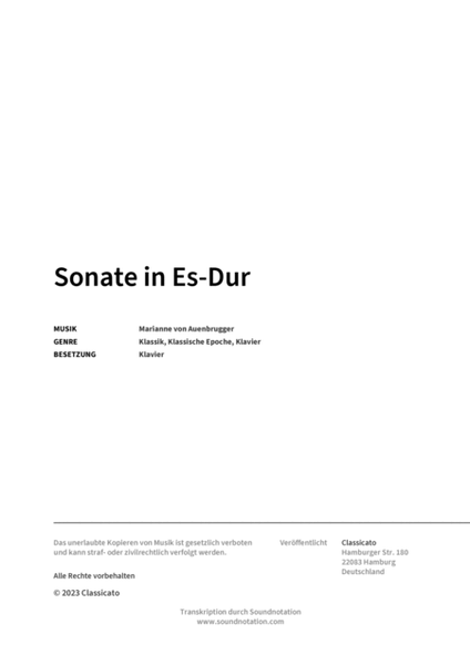 Sonate in Es-Dur image number null