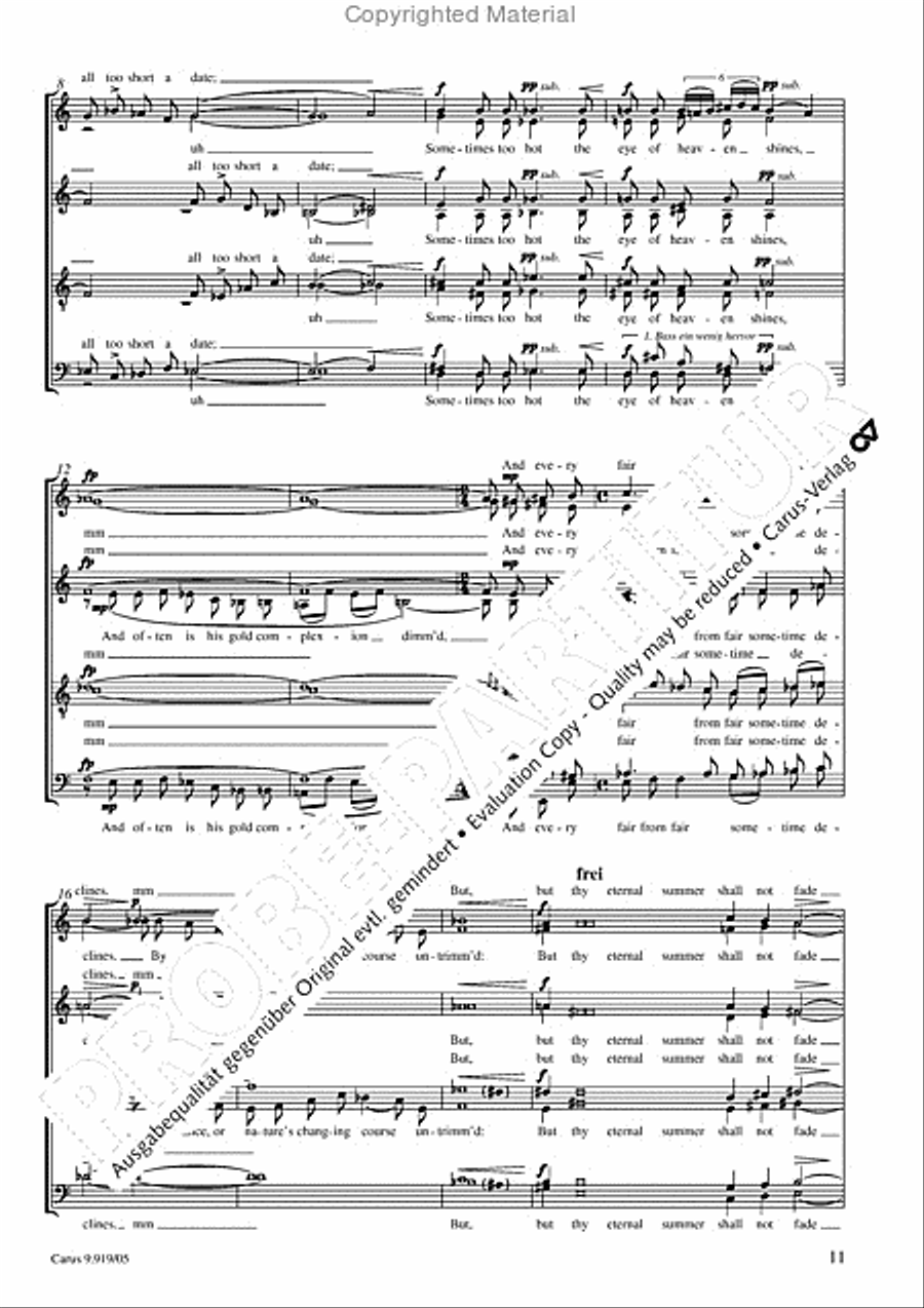 Three Sonnets against Vanity Choir scores gallery preview page 12
