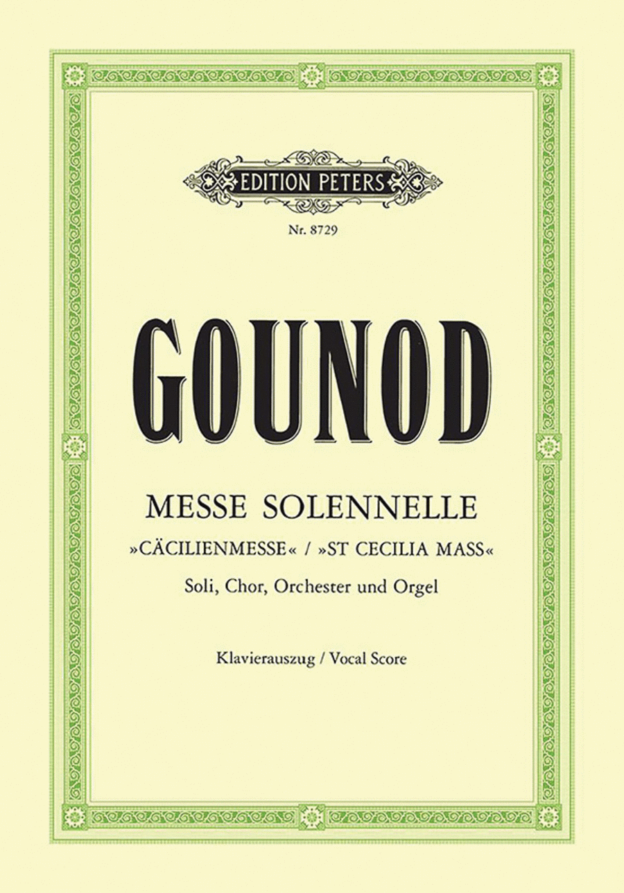 Messe solennelle St Cecilia Mass (Vocal Score)