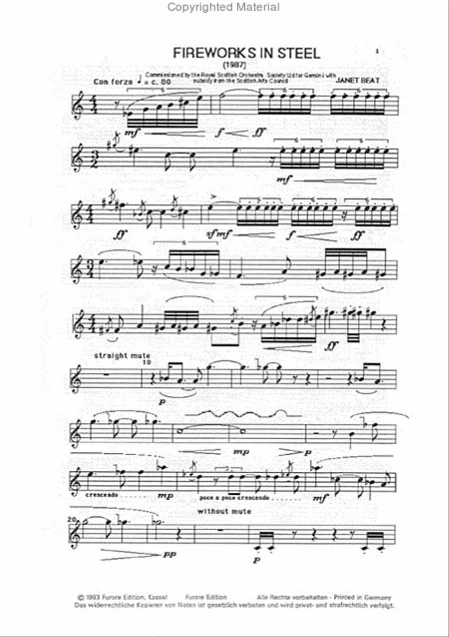 Fireworks in Steel Trumpet Solo scores gallery preview page 2