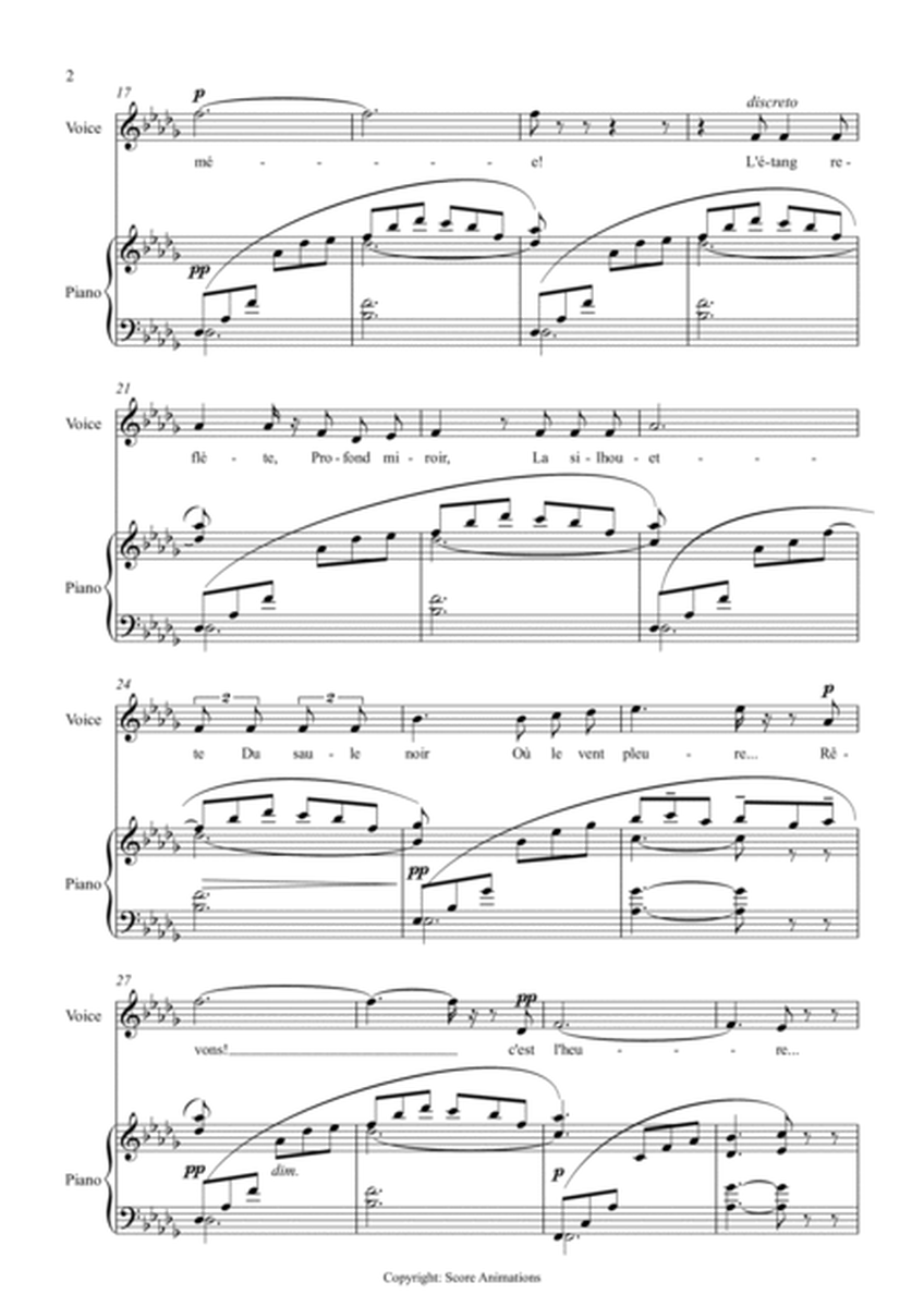 "L'heure exquise" for High Voice (D-flat major)