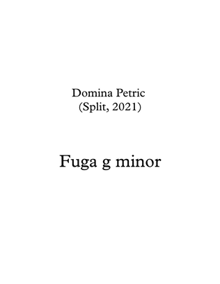 Book cover for Fuga g minor
