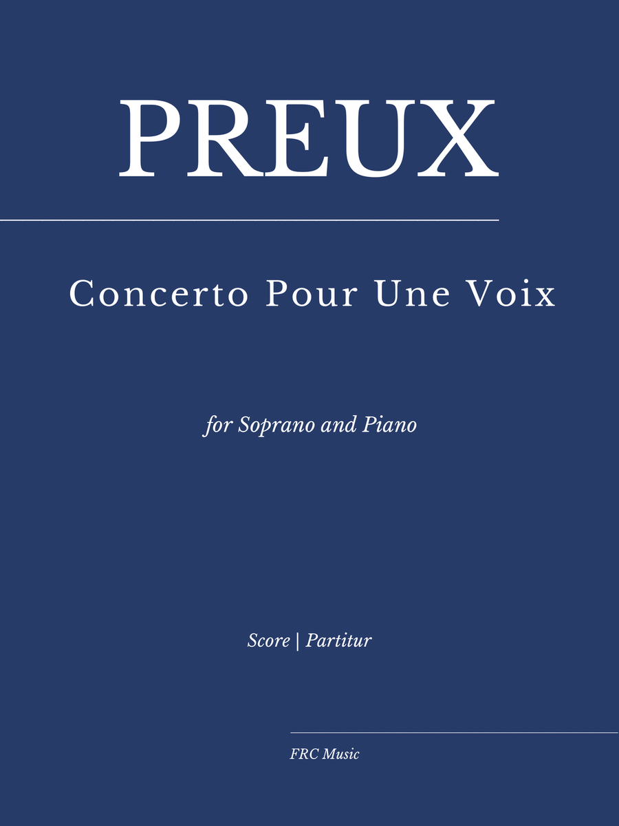 Concerto Pour Une Voix Voice scores gallery preview page 1
