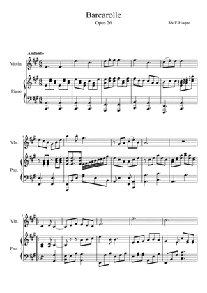 Barcarolle in A, Opus 22