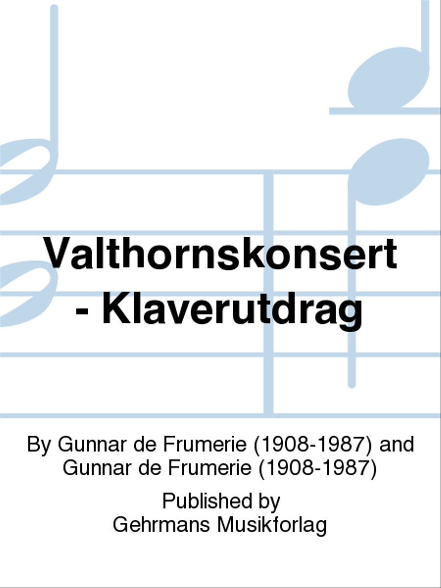 Valthornskonsert - Klaverutdrag Piano scores gallery preview page 1