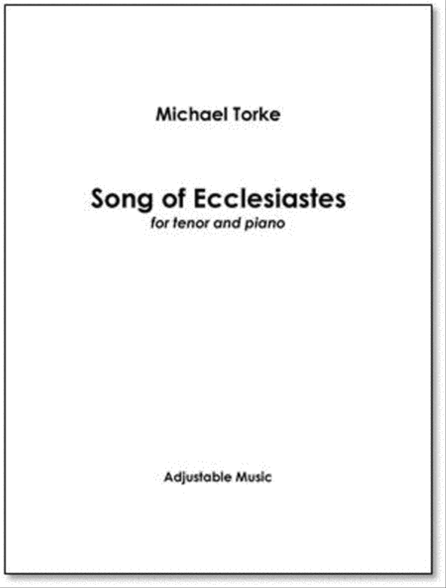 Song of Ecclesiates Tenor Voice scores gallery preview page 1