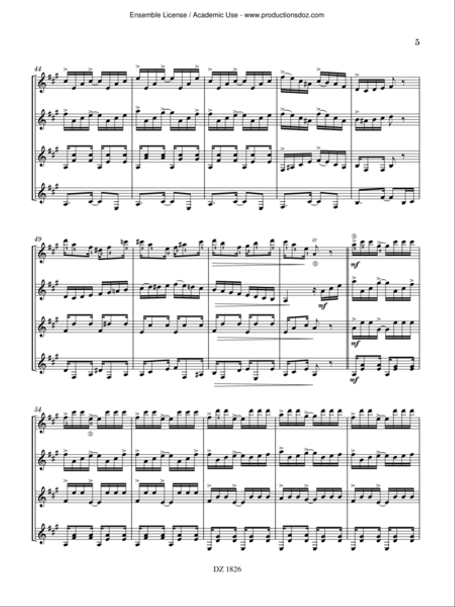 Tico Tico Guitar Ensemble scores gallery preview page 5