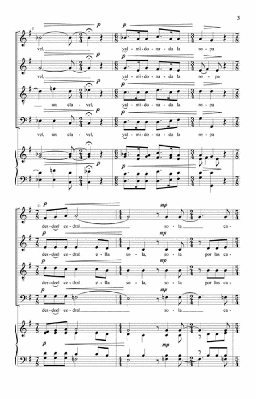 Por Los Caminos Por Los Caminos 4-Part scores gallery preview page 3