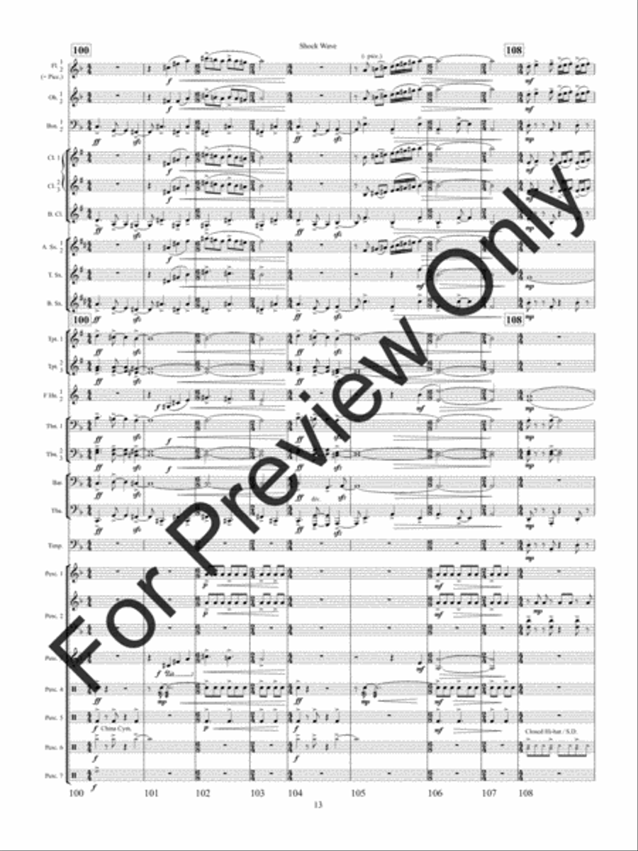 Shock Wave (Score) Concert Band scores gallery preview page 16