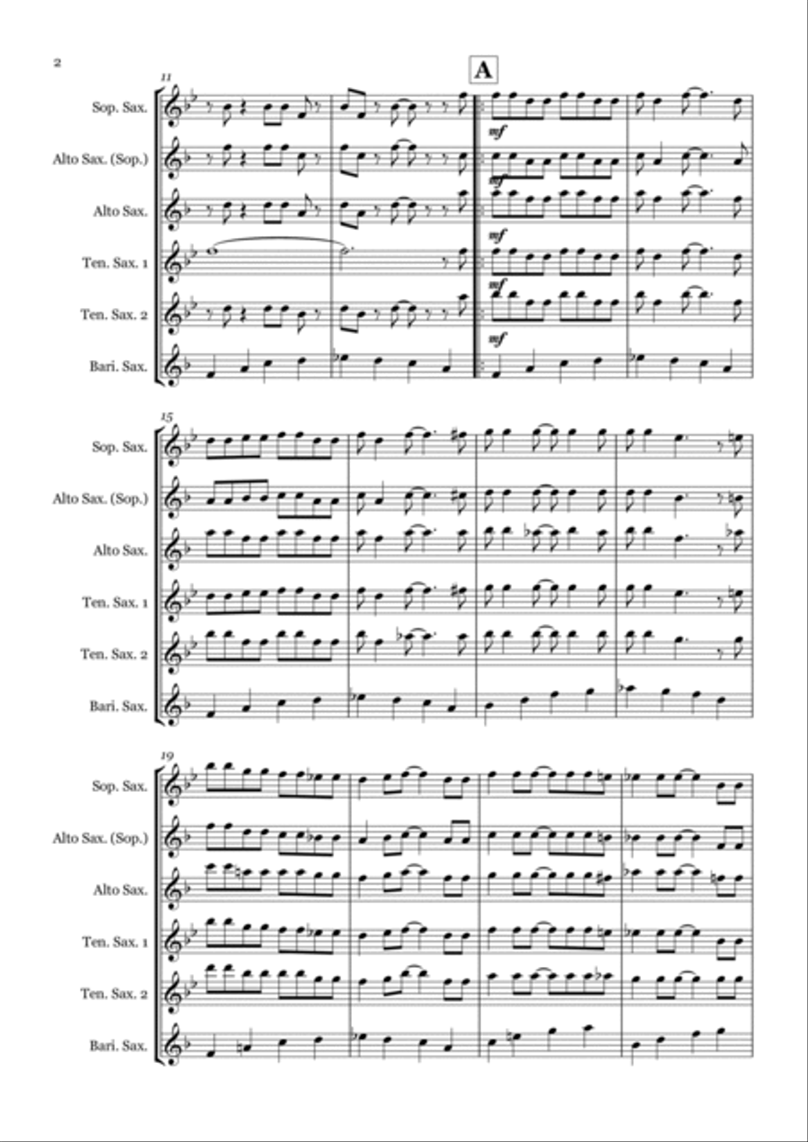 Candyman Candyman Saxophone Quintet scores gallery preview page 2