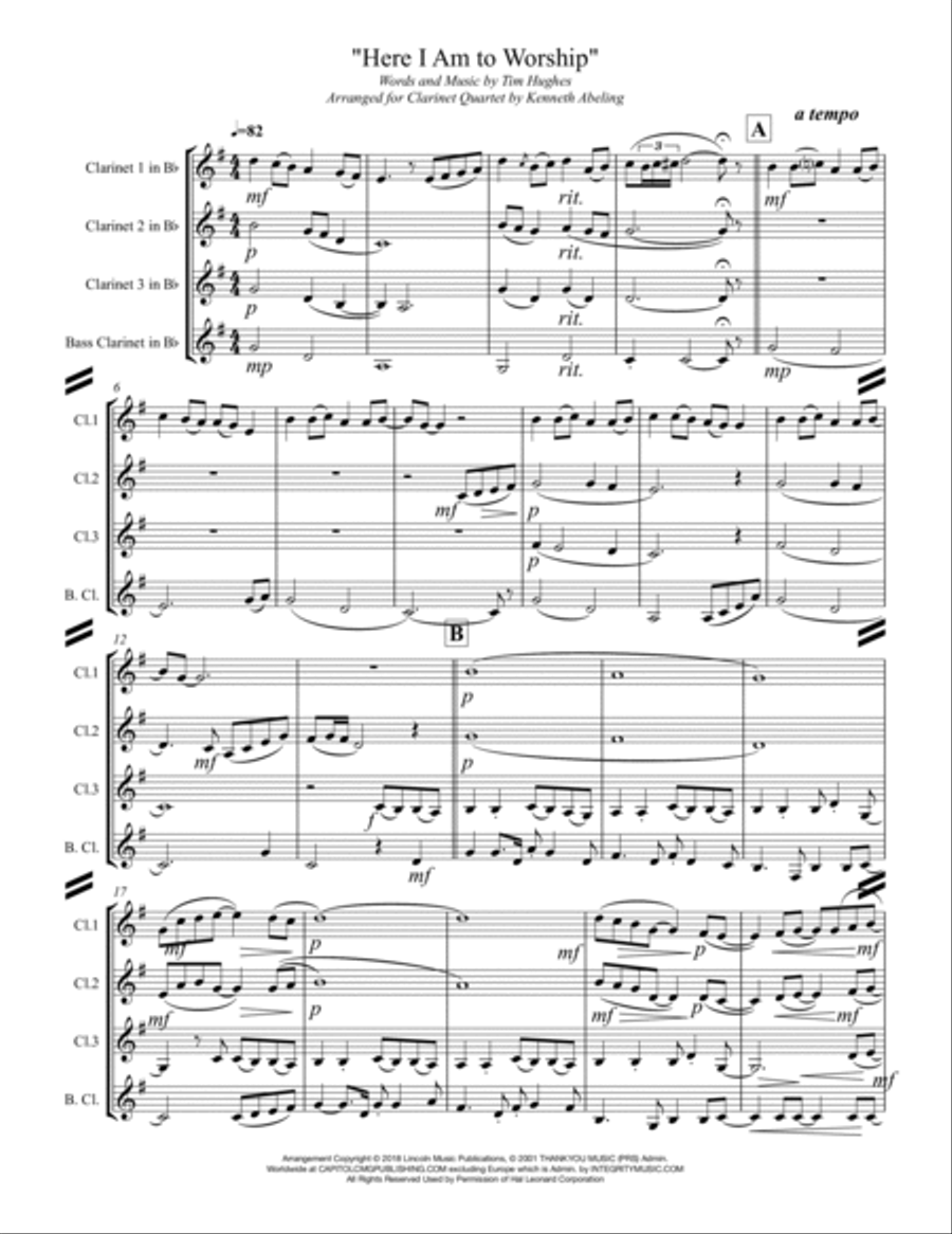 Here I Am To Worship Small Ensemble scores gallery preview page 2