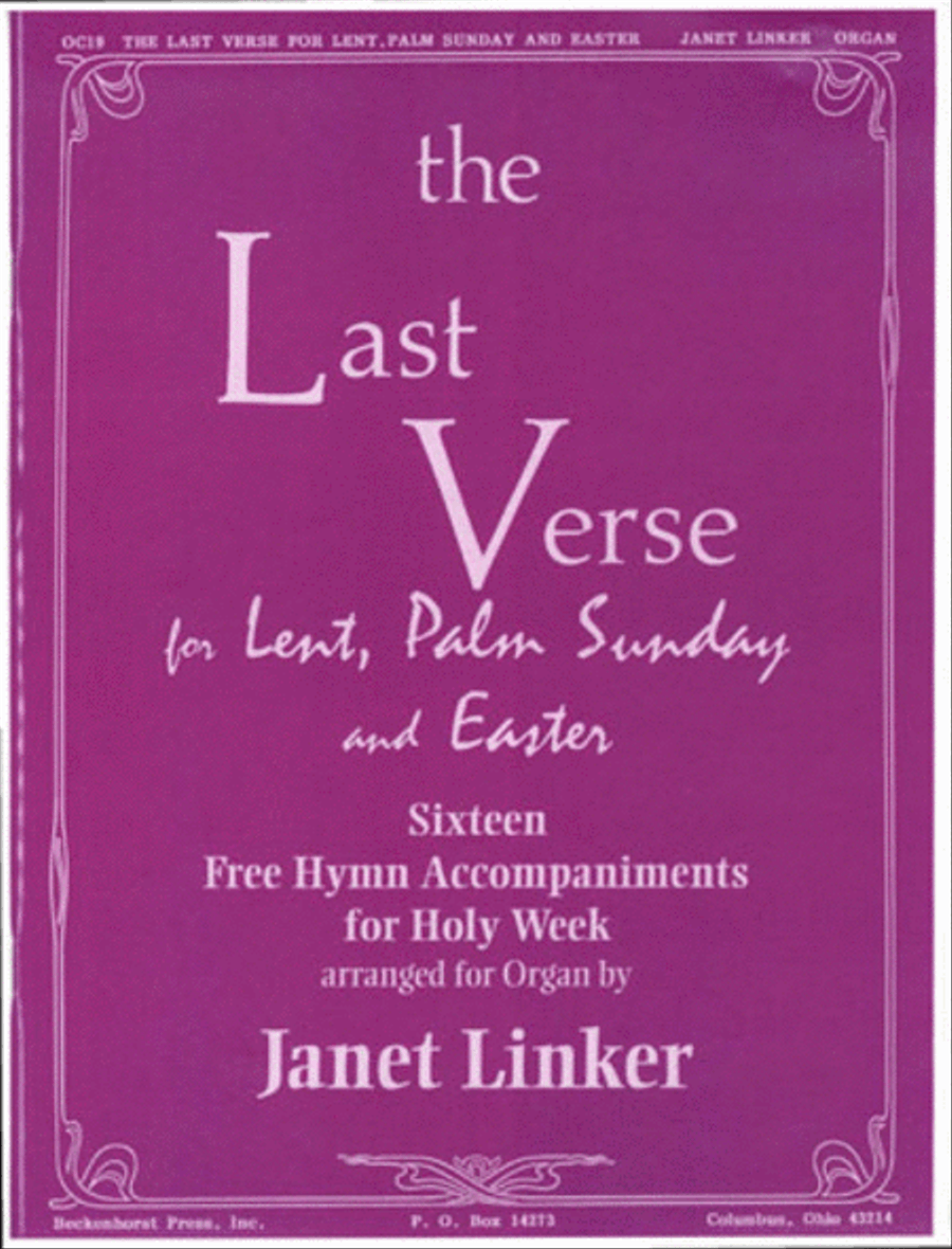 The Last Verse for Lent, Palm Sunday and Easter Organ scores gallery preview page 1