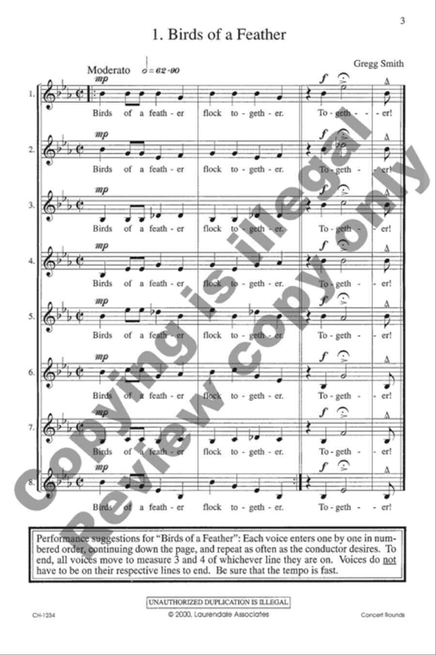 Concert Rounds on Old Sayings Unison Choir scores gallery preview page 17