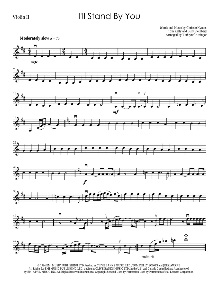 I'll Stand By You I'll Stand By You String Quartet scores gallery preview page 2