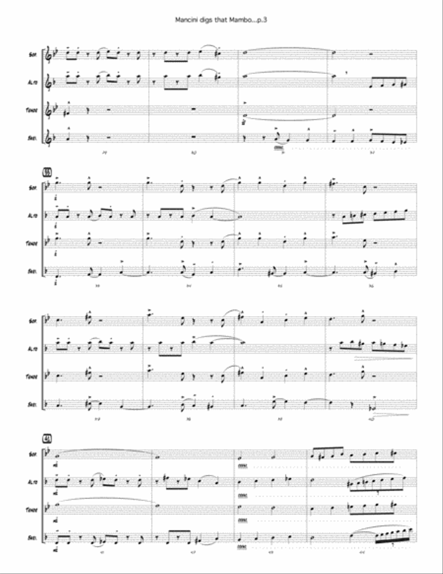 Mancini digs that mambo Woodwind Quartet scores gallery preview page 5