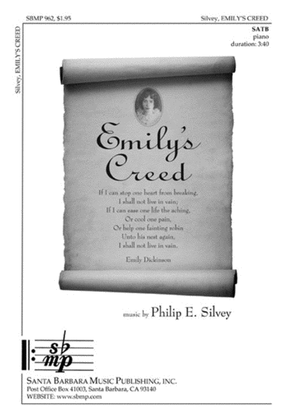 Book cover for Emily's Creed - SATB Octavo