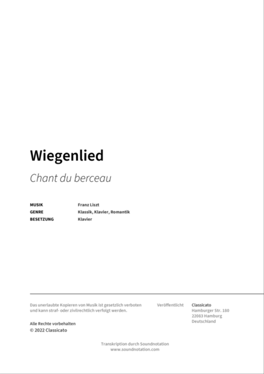 Wiegenlied Piano scores gallery preview page 2