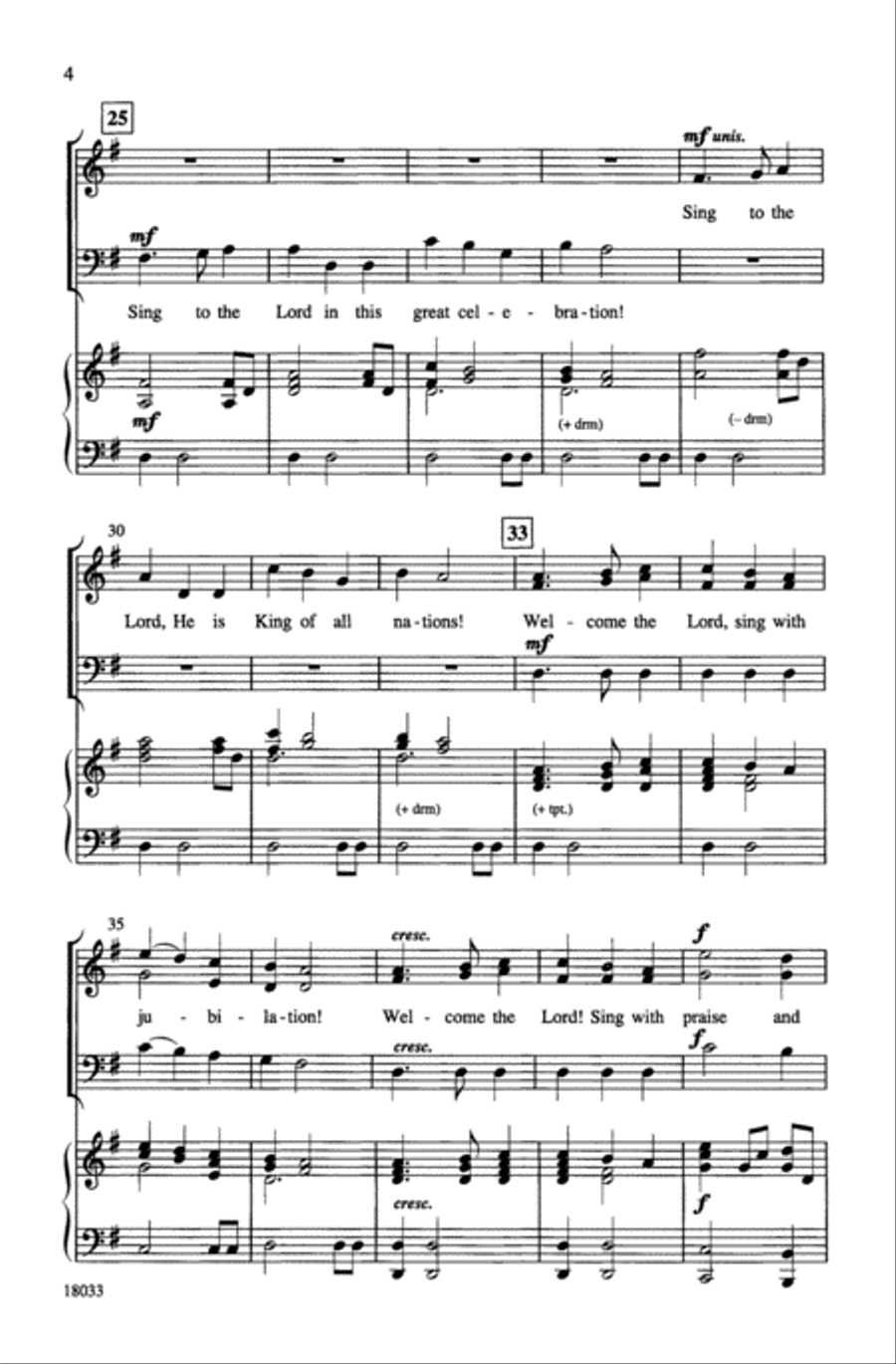 Come, Sing Hosanna! Come, Sing Hosanna! 3-Part scores gallery preview page 4