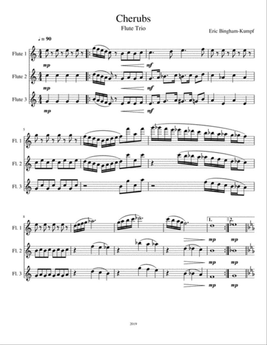 Cherubs Woodwind Trio scores gallery preview page 1