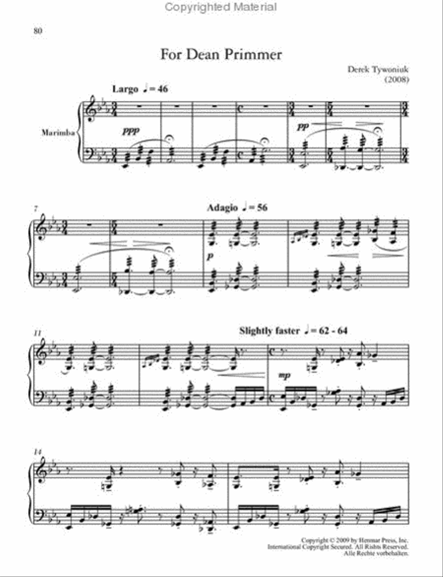 Intermediate Masterworks for Marimba Marimba scores gallery preview page 13