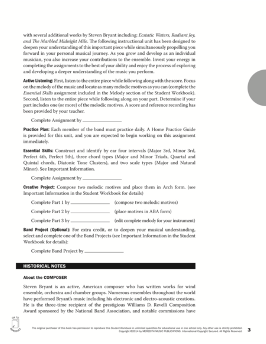 Guides to Band Masterworks, Vol. 4 - Student Workbook - Dusk Activity Books scores gallery preview page 3