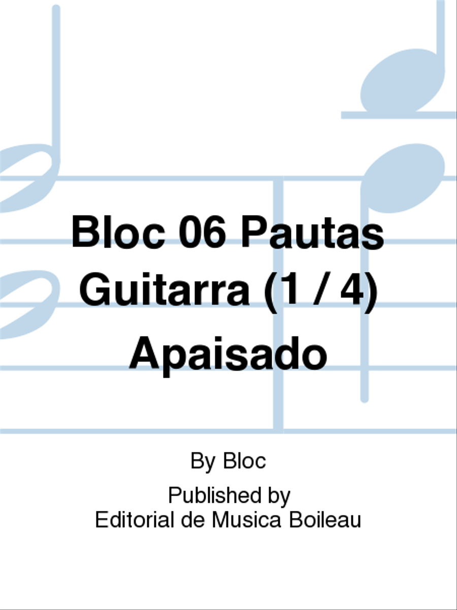 Bloc 06 Pautas Guitarra (1 / 4) Apaisado Staff Paper scores gallery preview page 1