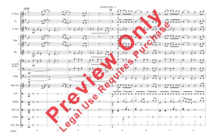 Steal My Girl Marching Band scores gallery preview page 5