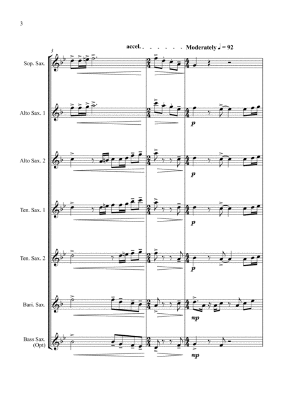 Drunken Sailor - for Saxophone Ensemble Woodwind Ensemble scores gallery preview page 4