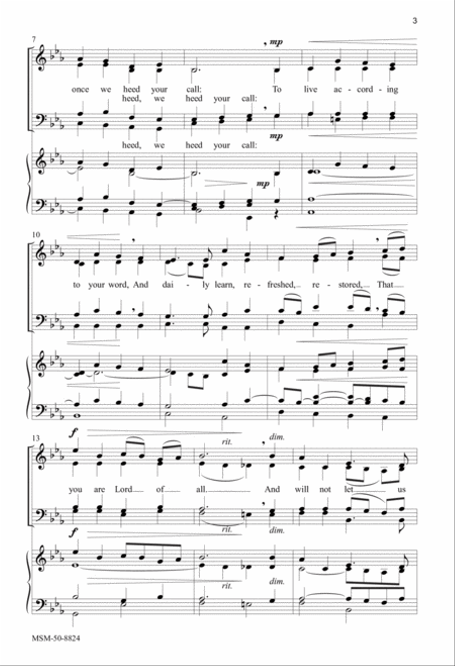 How Clear Is Our Vocation, Lord 4-Part scores gallery preview page 3