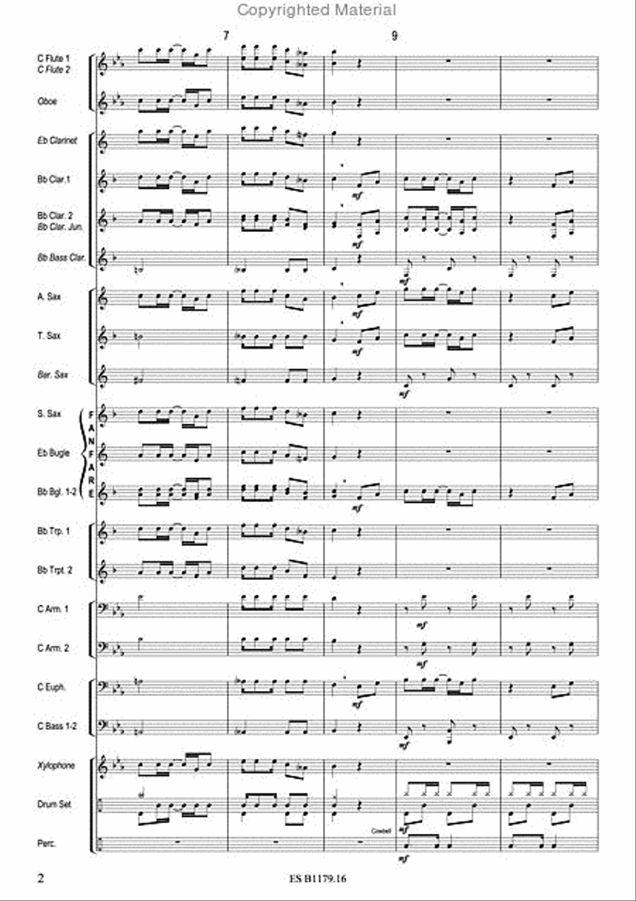 Limbo Rock Concert Band scores gallery preview page 4