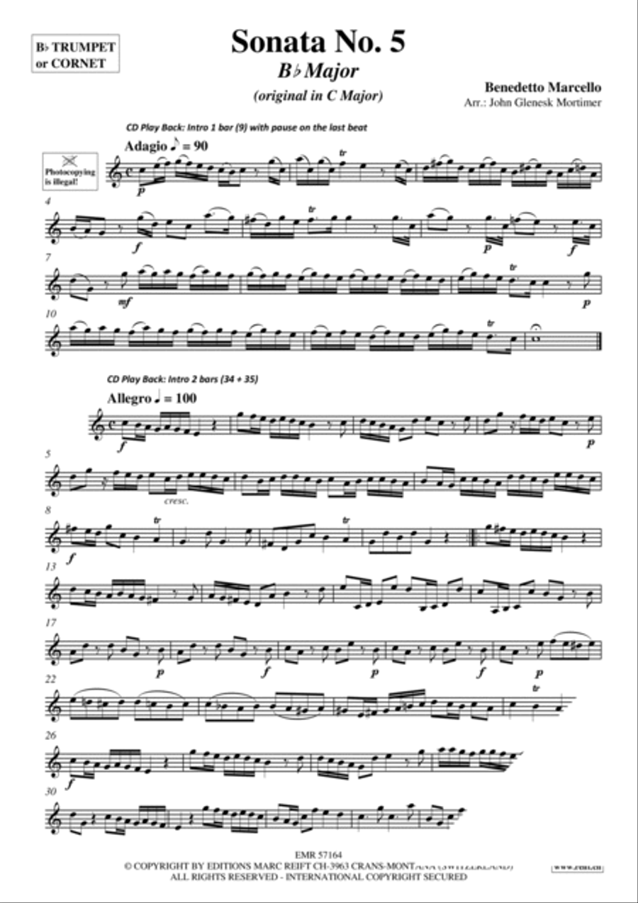 Sonata No. 5 Cornet scores gallery preview page 3