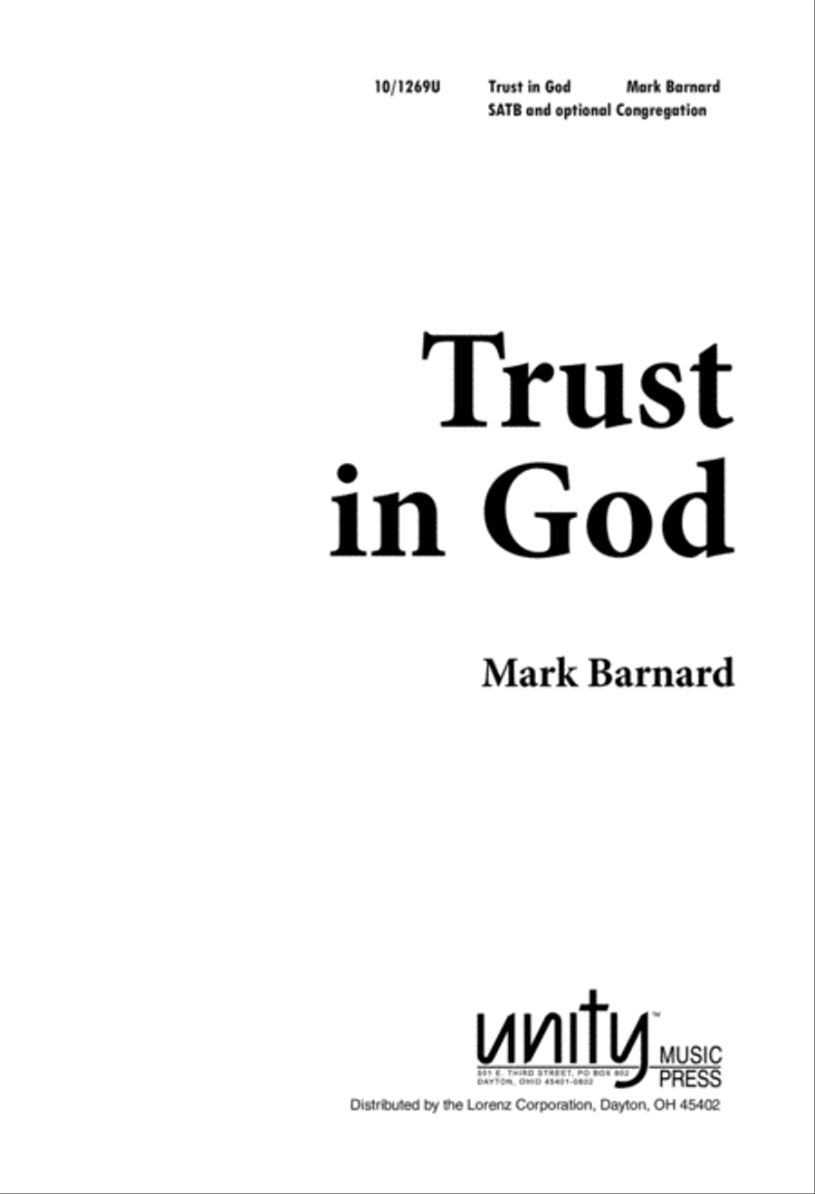 Trust in God 4-Part scores gallery preview page 1