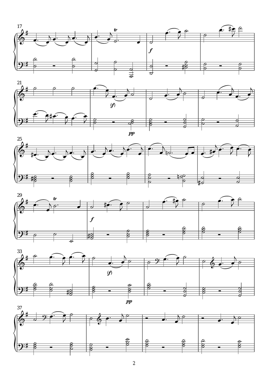Viola Concerto TWV 51 In G Major (1st Movement) Piano Solo scores gallery preview page 2