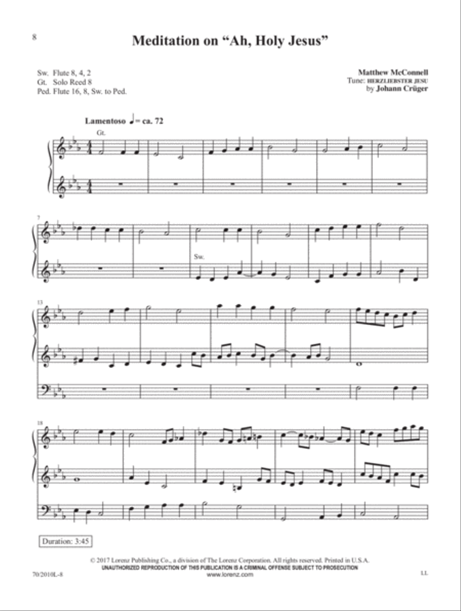 Forty Days & Forty Nights Organ Solo scores gallery preview page 4