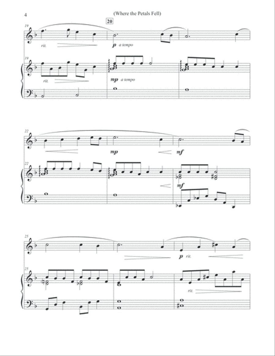 Where the Petals Fell - Oboe & Piano Piano scores gallery preview page 4
