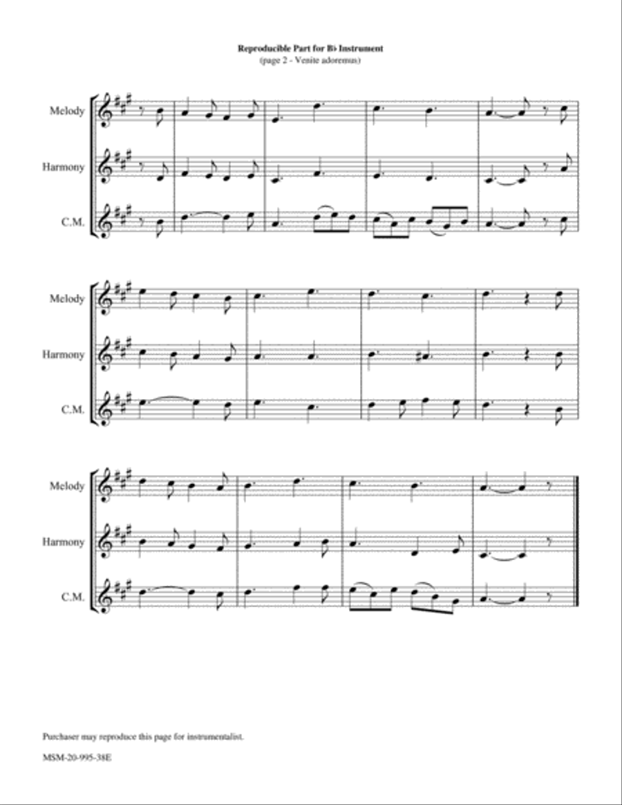 Venite Adoremus Piano and Keyboard scores gallery preview page 2