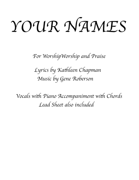 Your Names