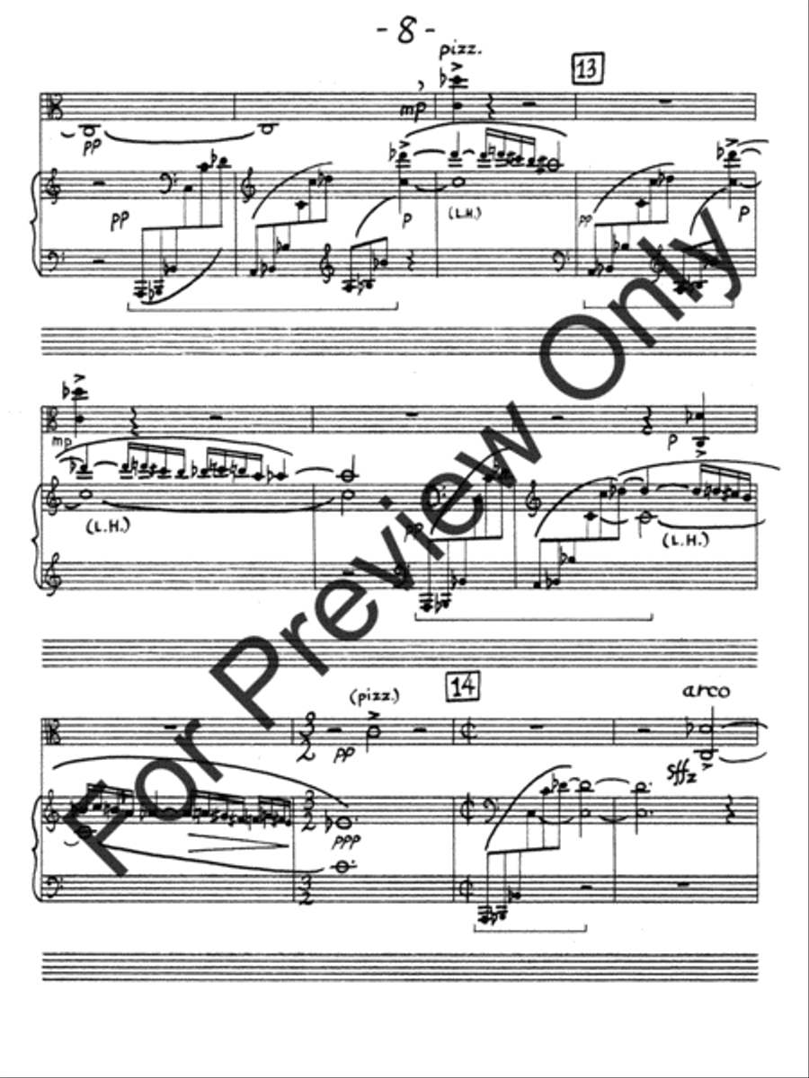 Sonata For Viola and Piano Piano Accompaniment scores gallery preview page 11