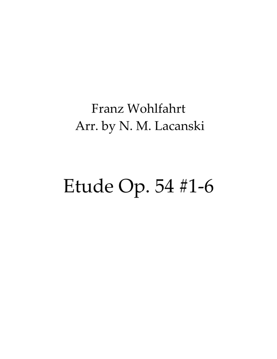 Etude Op. 54 #1-6 image number null