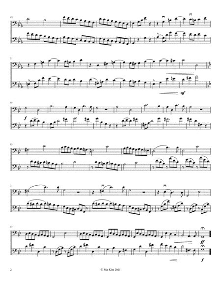 Franz Simandl Étude no. 8 in G minor (Allegro moderato) for Two Double Basses