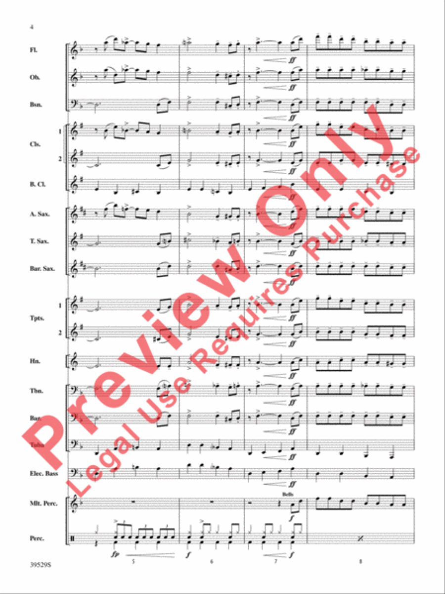 Minnie the Moocher Concert Band scores gallery preview page 5